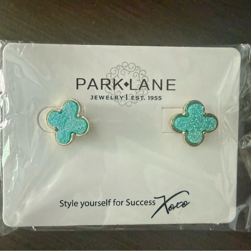 Park Lane Teal Shimmer Icon Earrings